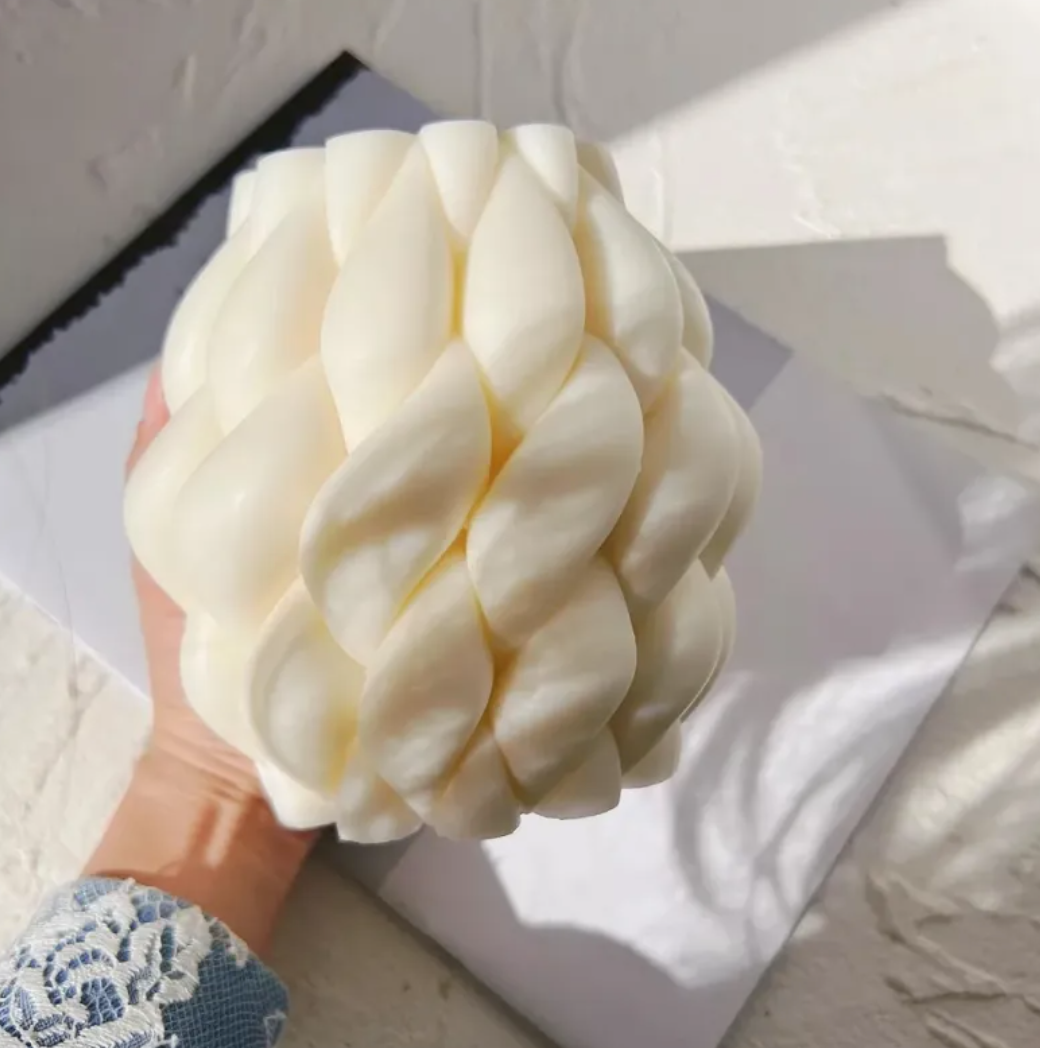 Geometric Twist Candle Mold