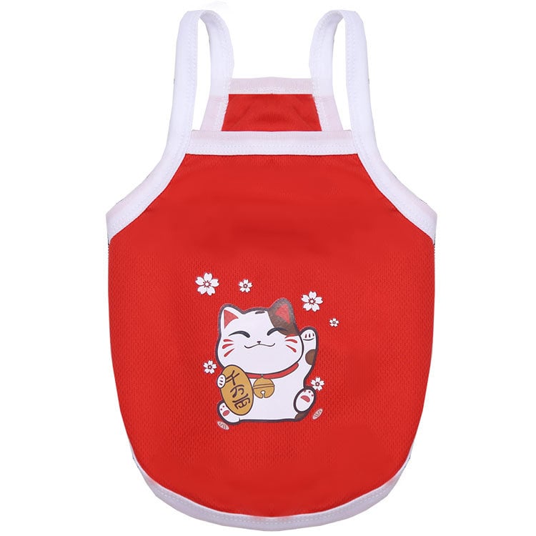 Breathable Mesh Camisole for Pets - Avocado Design