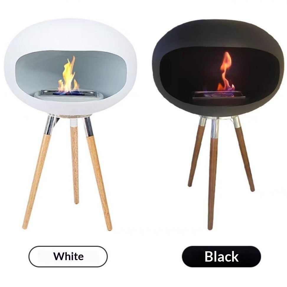 Tall Base Real Flame Fireplace
