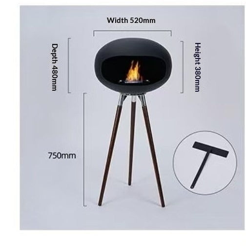 Tall Base Real Flame Fireplace