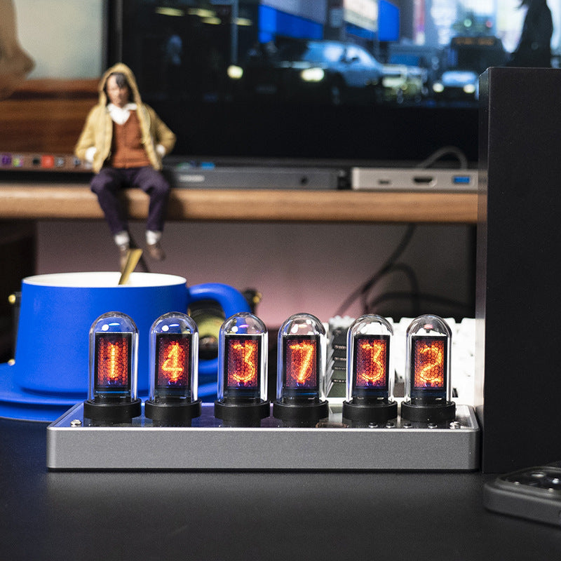 IPS Color Screen Digital Clock for Gaming Desktop Decor