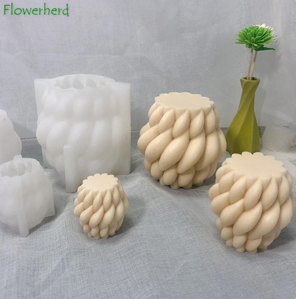 Geometric Twist Candle Mold