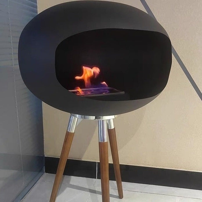Tall Base Real Flame Fireplace