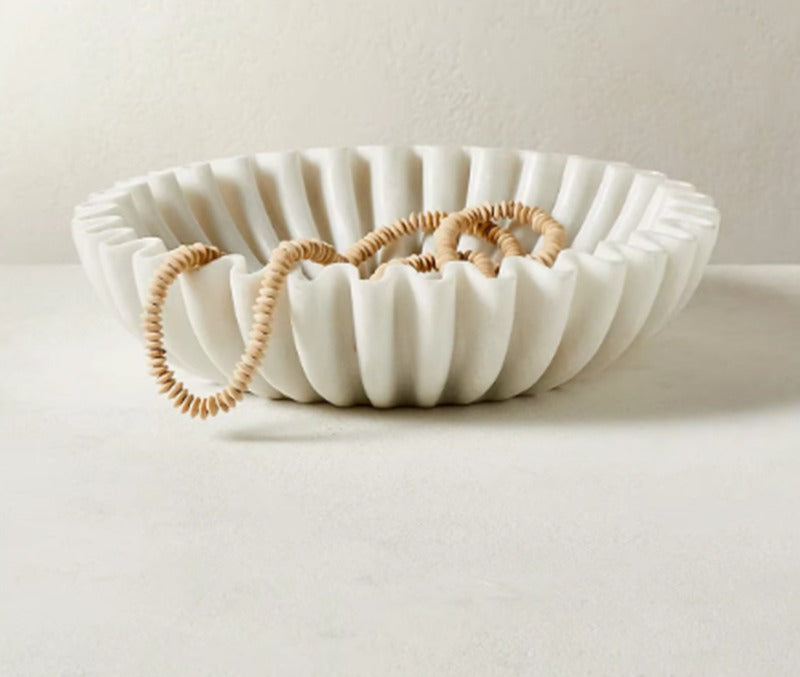 French Luxury Natural Marble Fruit Plate